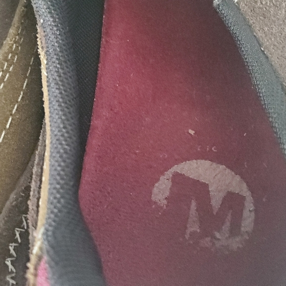 Merrell Brown Suede Leather Slip On Loafers Flats Size 8.5 - Picture 5 of 8